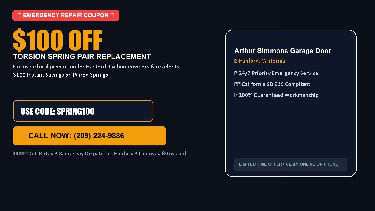 Arthur Simmons Garage Door Roller Repair $100 OFF Dual Torsion Spring Replacement
