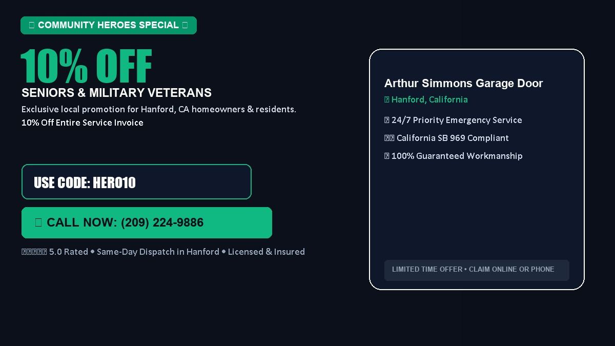 Arthur Simmons Garage Door Roller Repair 10% OFF Seniors & Military Veterans
